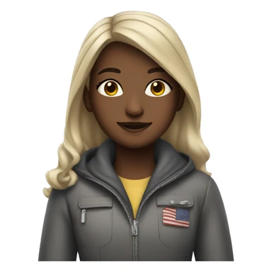 A girl takes a plane to New York  sticker