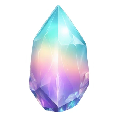 Sparkly glossy Pastel iridescent glass crystal shard sticker