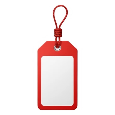 red white Price tag sticker