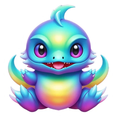 Epic divine legendary complex detailed iridescent gradients aesthetic-Fakémon-creature-scenery sticker