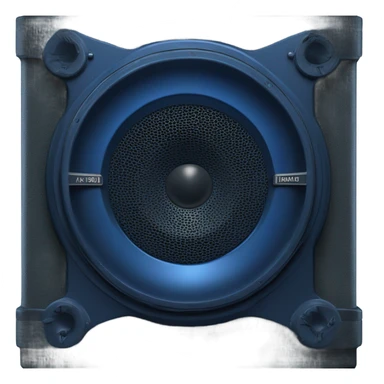 realistic dark blue loudspeaker sticker
