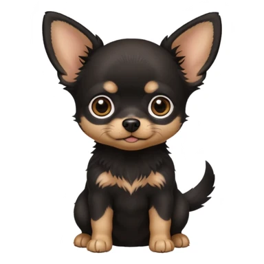 black chihuahua baby dog sticker