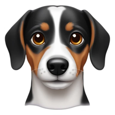 jack russel dachshund face front sticker