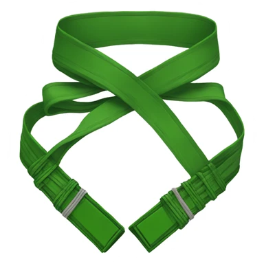 Green tied martial arts belt sticker