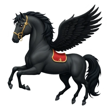 black flying horse Let him look up sticker