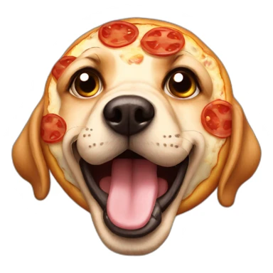 pizza face dog sticker