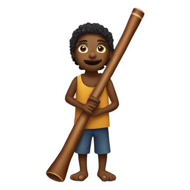 make an australian aboriginal with a didgeridoo sticker
