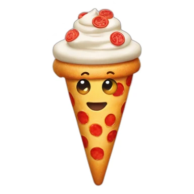 pizza icecream cone sticker
