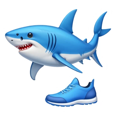 Tiburón con zapatos azules  sticker