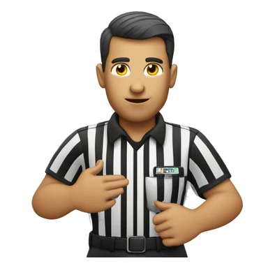 a soccer referee with a whistle sticker