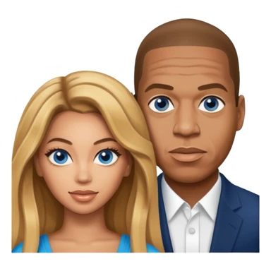 Beyonce and jay z but in light skinned and blue eyes sticker