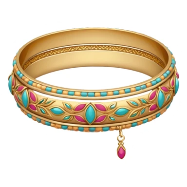 A hand in ehivh cute indian bangles are shown sticker