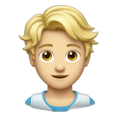 Garçon blond yeux bleu style fantaisie sticker