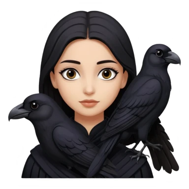 Black aly is the wife of cregan stark and looks like Hande Erçel. She has a raven on her shoulder  sticker
