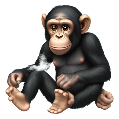 Chimpanzee hitting the vape mod Drag 4 sticker