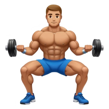 bodybuilder dumbbell lunges sticker