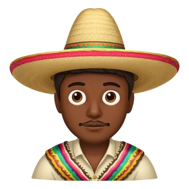 Mexican guy with sombrero  sticker