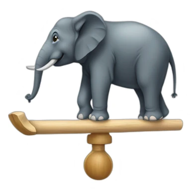 Un éléphant sur une balançoire sticker