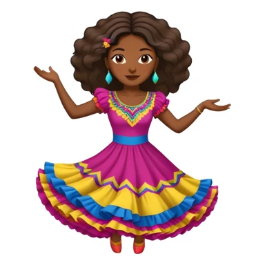 Colombia dancing lady sticker