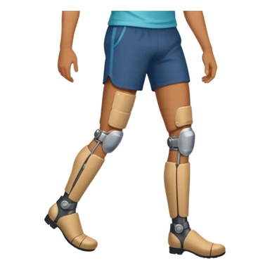 Man with prosthetic leg sticker