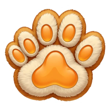 a very light pale pastel orange #FFDBBB pawprint sticker