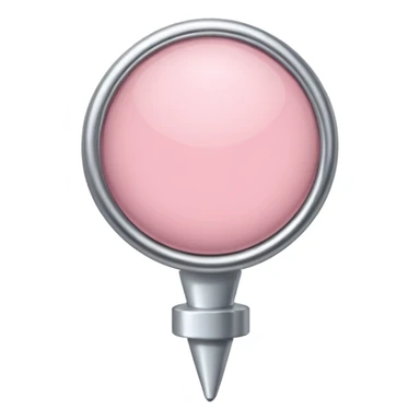 pale pink push pin  sticker