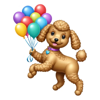 poddle dog shaped flying balloons sticker