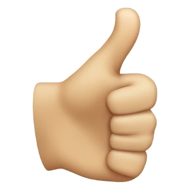 Thumbs up but the thumb is bent  sticker