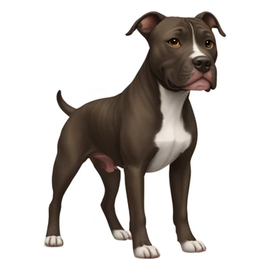American pitbull terrier dark brindle sticker