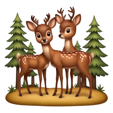 two Bambi deer  sticker
