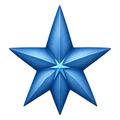 6lı mavi bir yıldızın içinde tik sticker