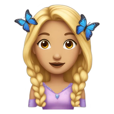 A princess of butterflies sticker