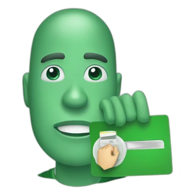 green card person sticker