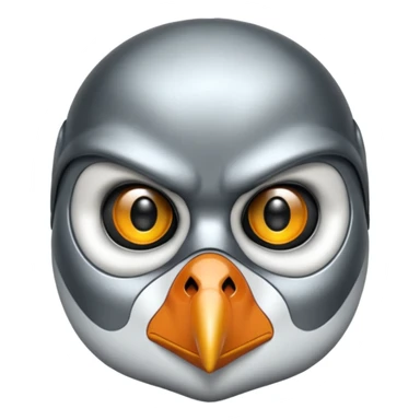 a linux penguen half face terminator sticker