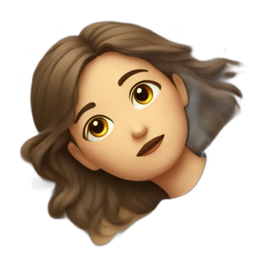 Girl laying on floor on the beach while looking sad and grumpy sticker