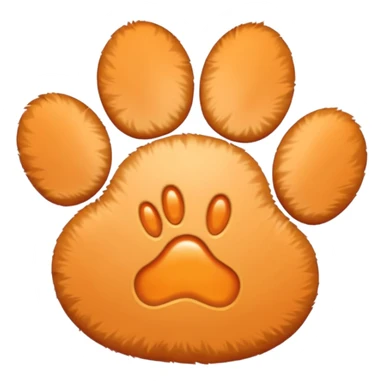 a very light pale pastel orange #FFDBBB pawprint sticker