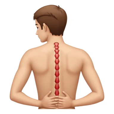 back pain, focus on humen back sticker