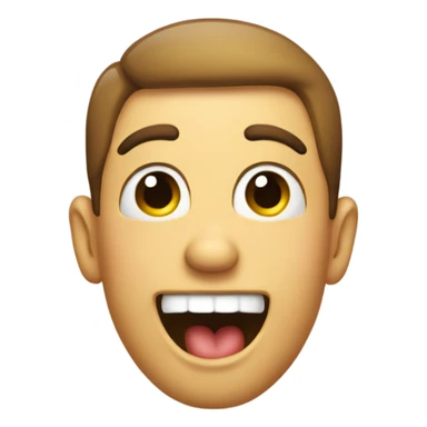 person sticking their tongue out and shaking their head back and forth sticker