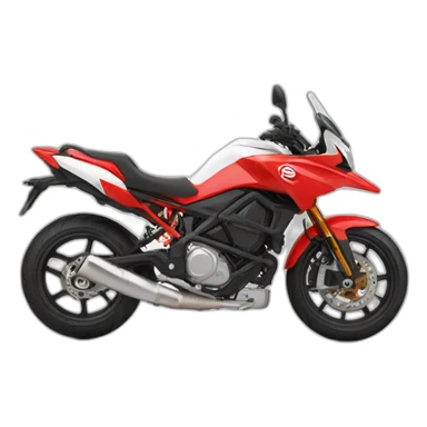 Moto super motars rouge et blanche sticker
