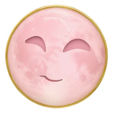 Light pink moon holding gold heart  sticker