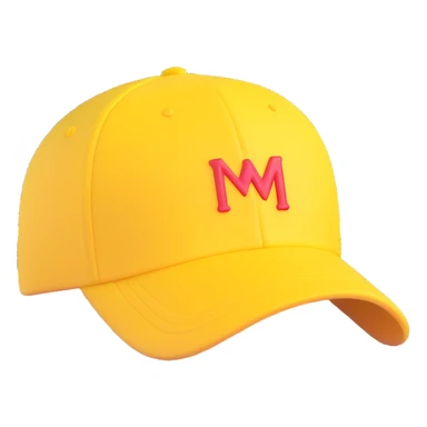 yellow baseball cap sticker