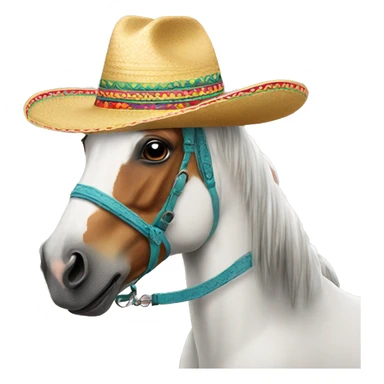 horse with a sombrero  sticker