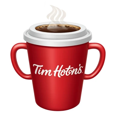 Tim Hortons coffee, it should be red cup with white write writing " Tim Hortons" and a White lid sticker
