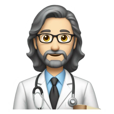 husband classy caucasian dark gray hair trimmed beard wearing business suit holding bible, wife asian age 55 dark hair nurse uniform, no children sticker