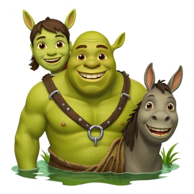 Starter pack shrek  sticker