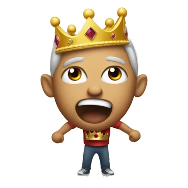 Tossing a crown in anger sticker
