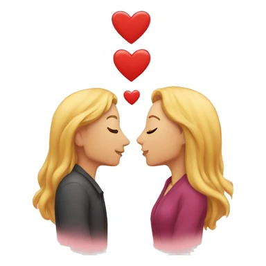 husband and wife in a heart kiss sticker