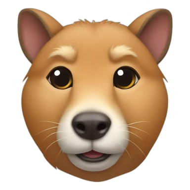 Capybara sur un shiba sticker