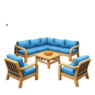 Patio with chairs and couch sticker