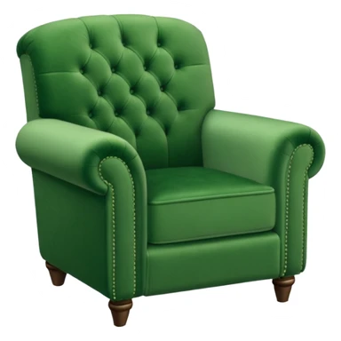 green comfy armchair sticker
